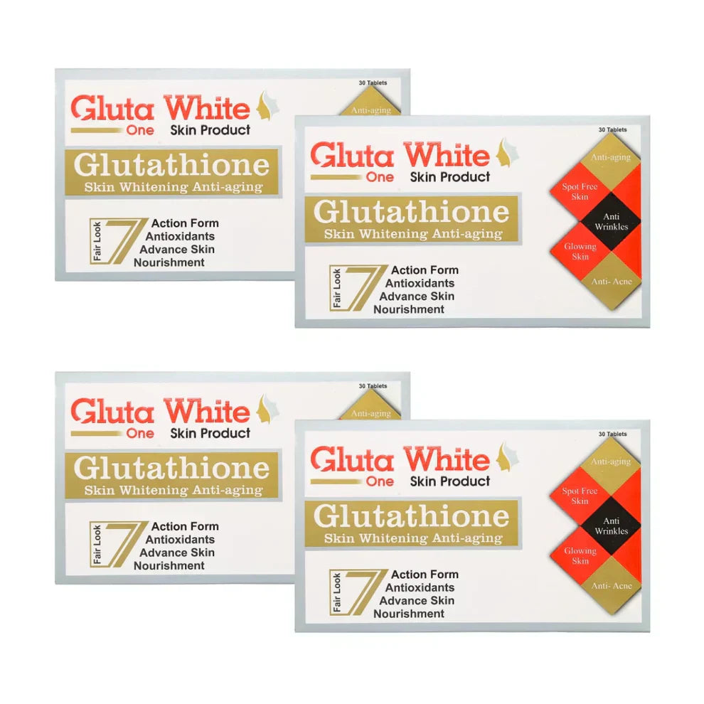 Gluta white Tablets 4 Pack Deal