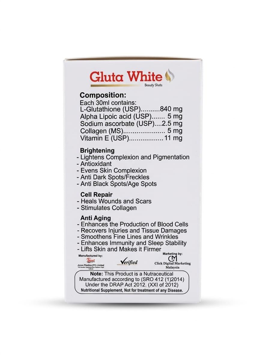 12 Gluta White Oral Liquid Shots