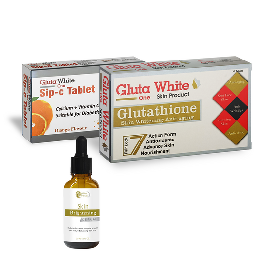 Gluta White Capsules + Gluta White sip C (1+1) + Gluta White serum
