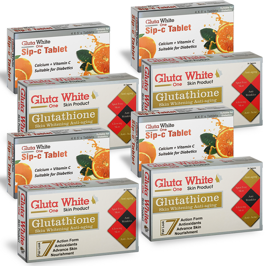 Gluta White capsules + Gluta White sip c tablets (4+4)